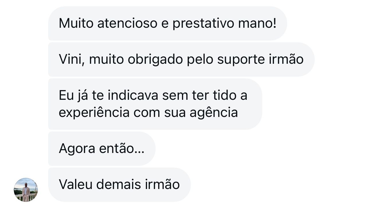 Depoimento sobre atendimento prestativo